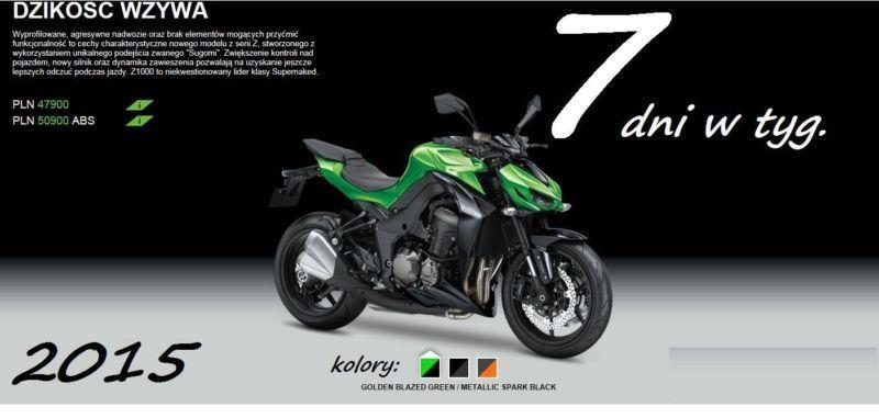 KAWASAKI Z 1000 , NOWY , 2015 , RATY 6%