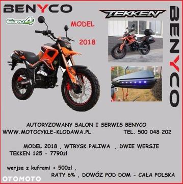 Benyco Tekken 125 model 2018 Nowy, Wtrysk, Euro 4, Raty 6%, Dowóz
