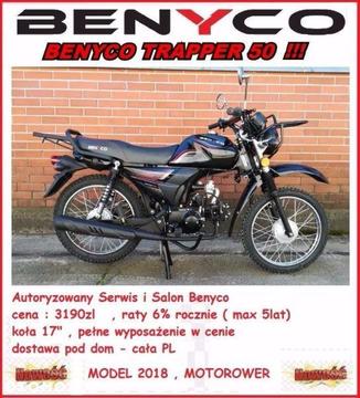 Nowe BENYCO TRAPPER 50 w wersji enduro, Raty 6%, Dowóz